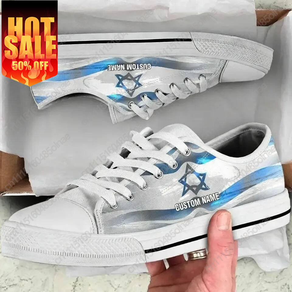 Women Fashion Names - Israel Flag Name Fashion Low Top
