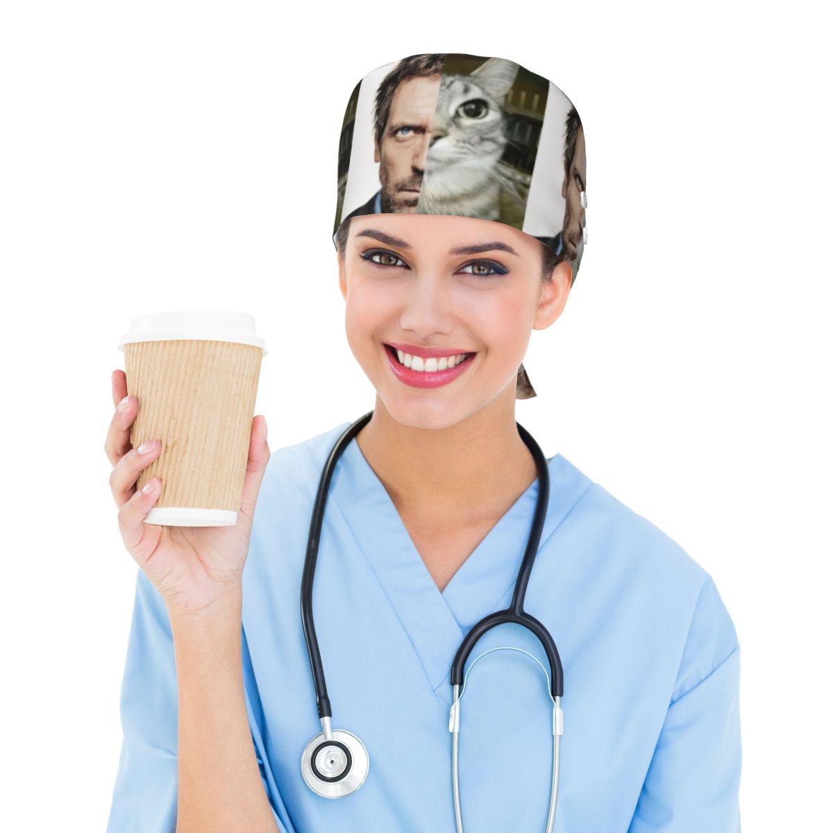 Women'S Fashion Hats - House MD Cat Meme Scrub Hat