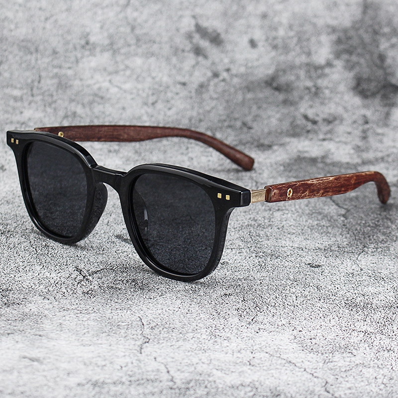 Women'S Fashion Eyeglass Frames - Trendy Men Vintage Wooden Frame Sunglasses