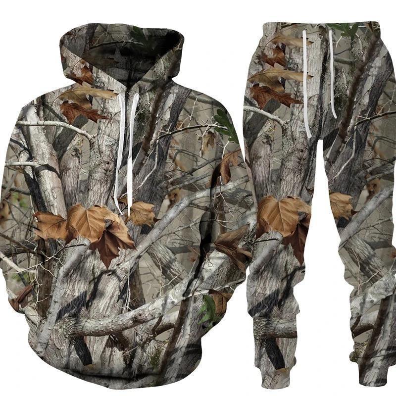 Women'S Fashion Hoodie - 3D Hoodies Spring Autumn Leaves Camouflage