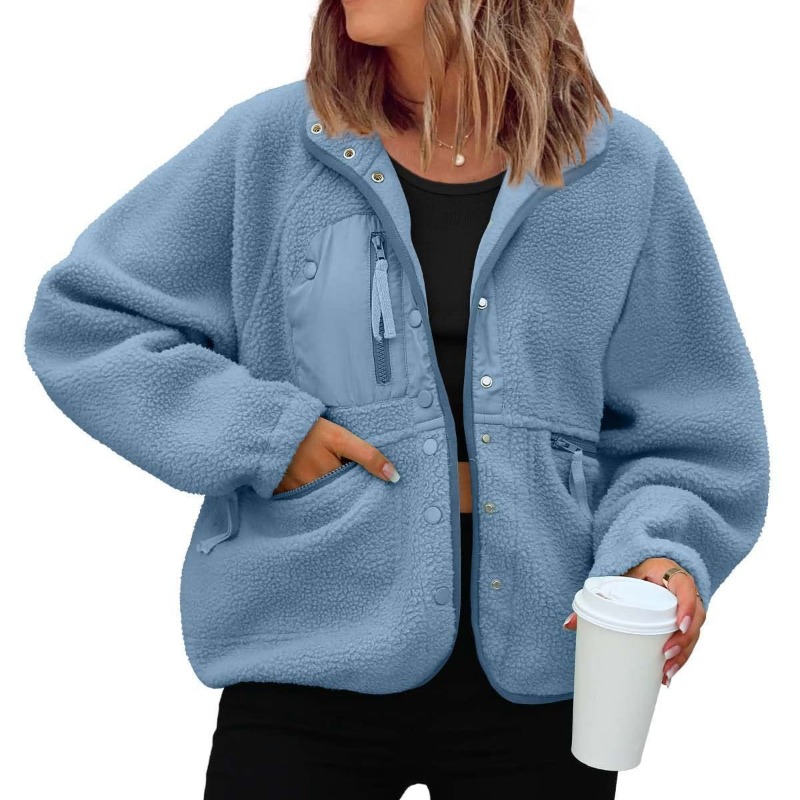 Sherpa Coat Women - Womens Fuzzy Fleece Jacket Fall Casual