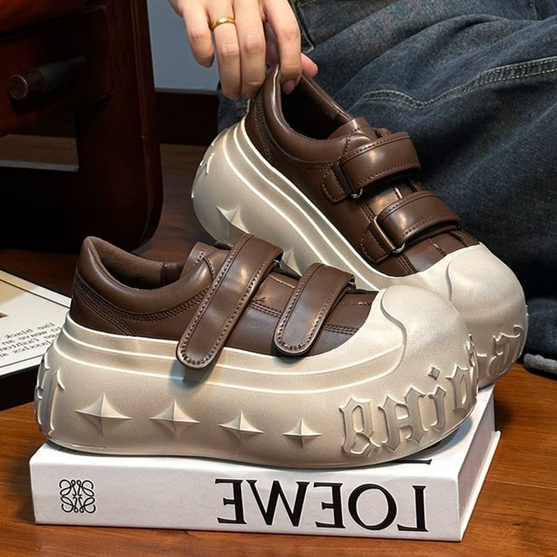 Women'S Fashion Gym Shoes - Vintage Big Head Women's Leather Shoes