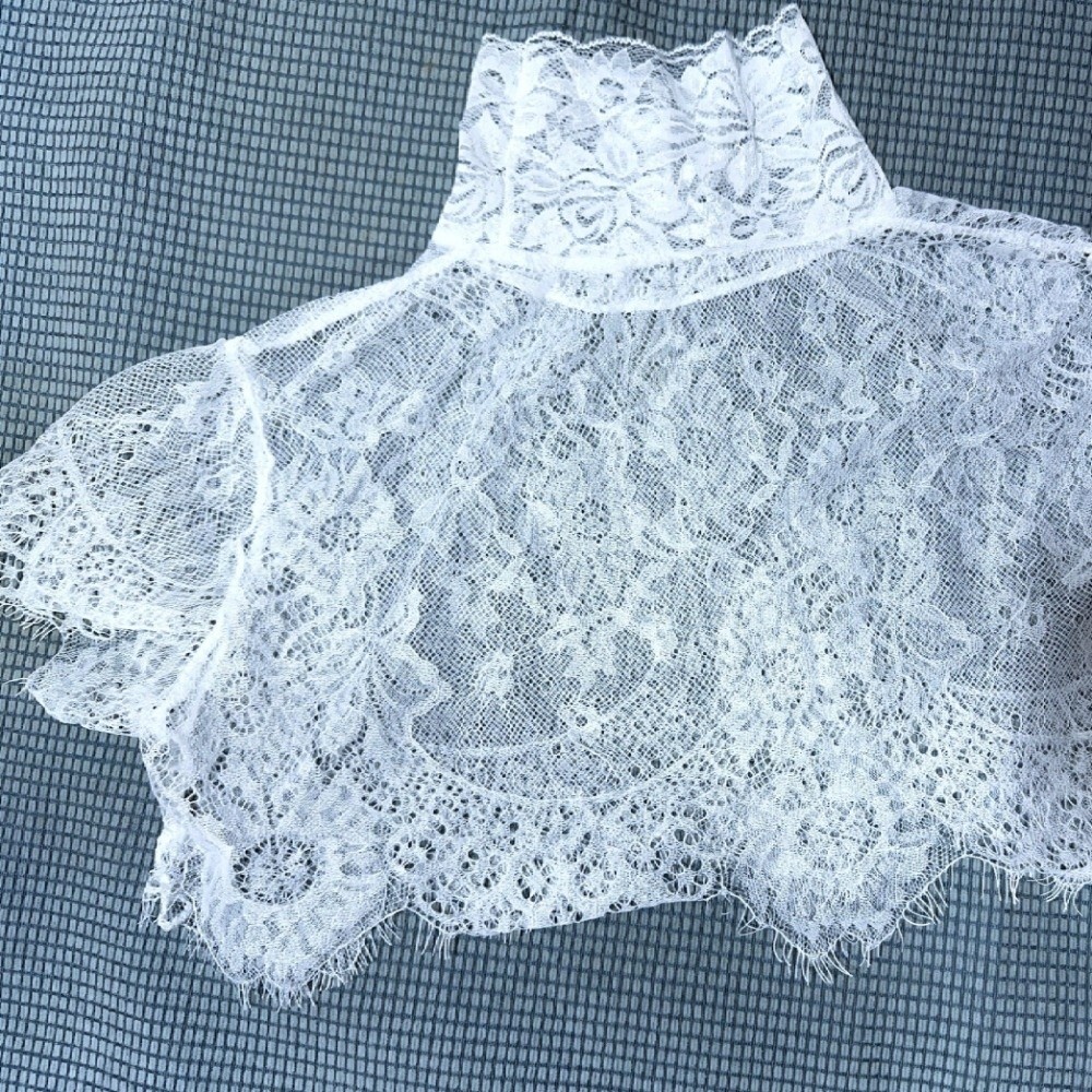 Shawl Wrap Detachable Fake Col - Wrap Blouse Chiffon review and price