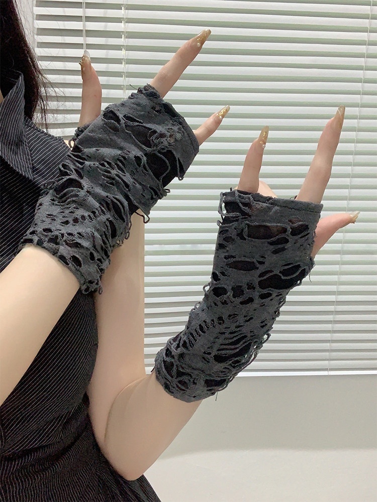 Yueqiu Girl Alt Fashion Ripped - Women Fashion Gloves review and price