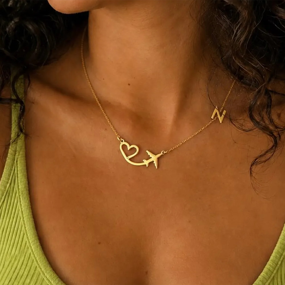 Personalized Heart Airplane In - Women Fashion Names review and price