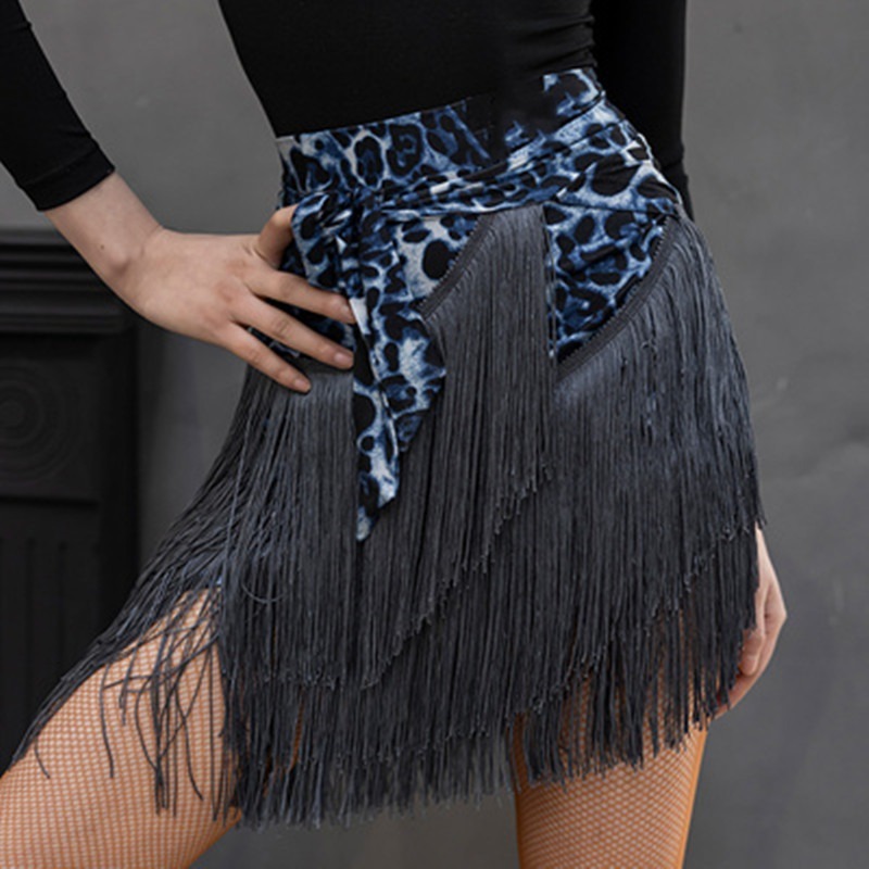 Women Leopard Print Latin Danc - Printed Wrap Skirt review and price