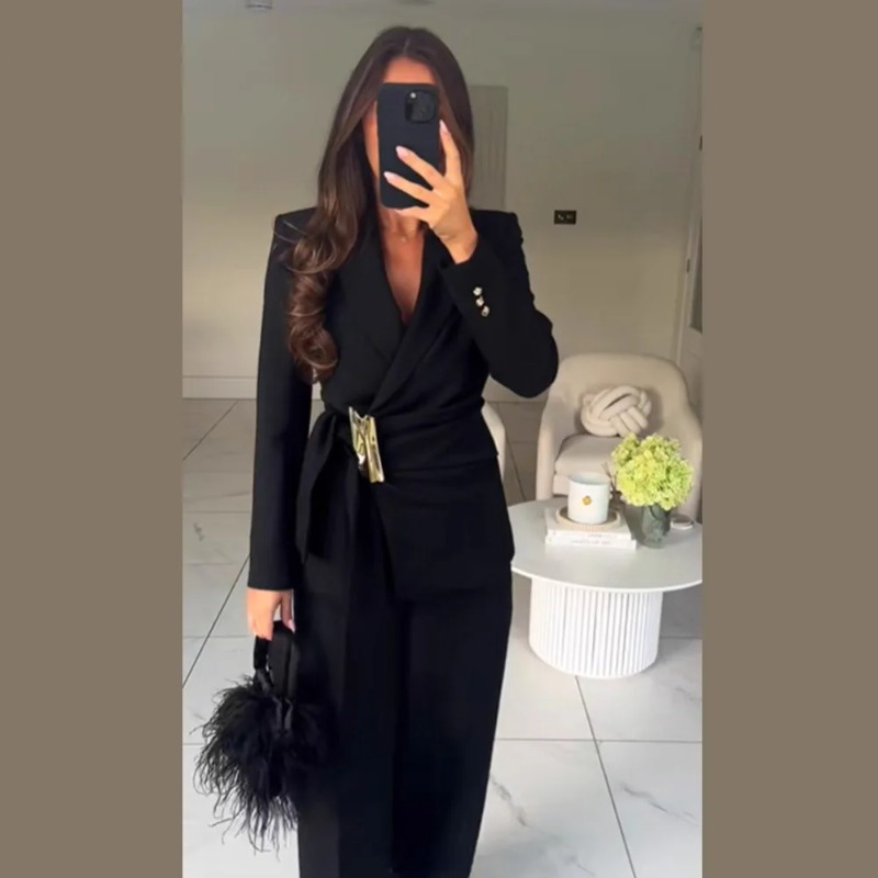 Women's Suit Pants Two-Piece S - Wide Leg Palazzo Pants review and price