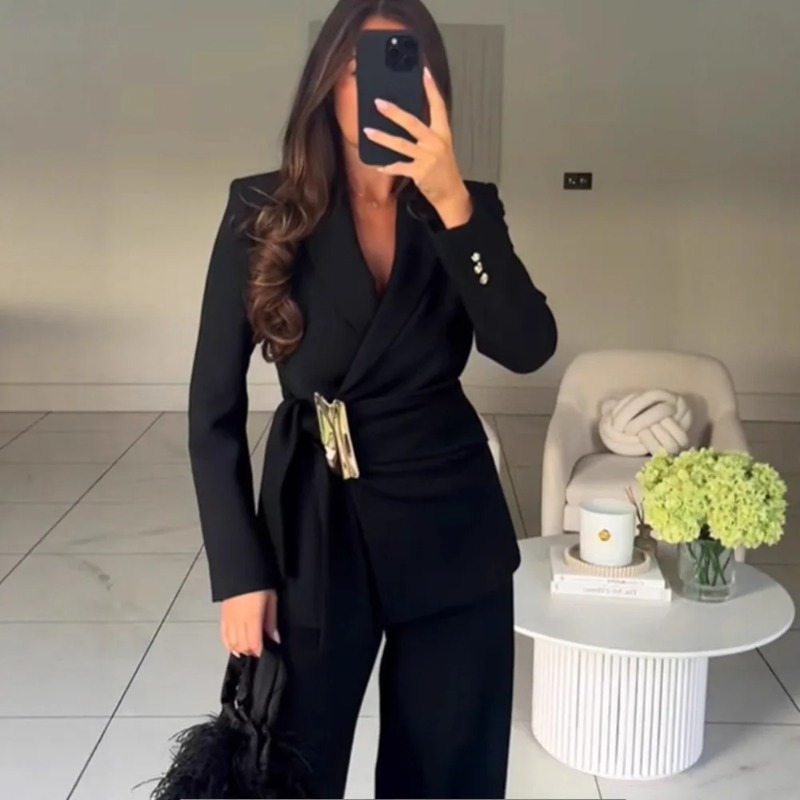 Women's Suit Pants Two-Piece S - Wide Leg Palazzo Pants review and price