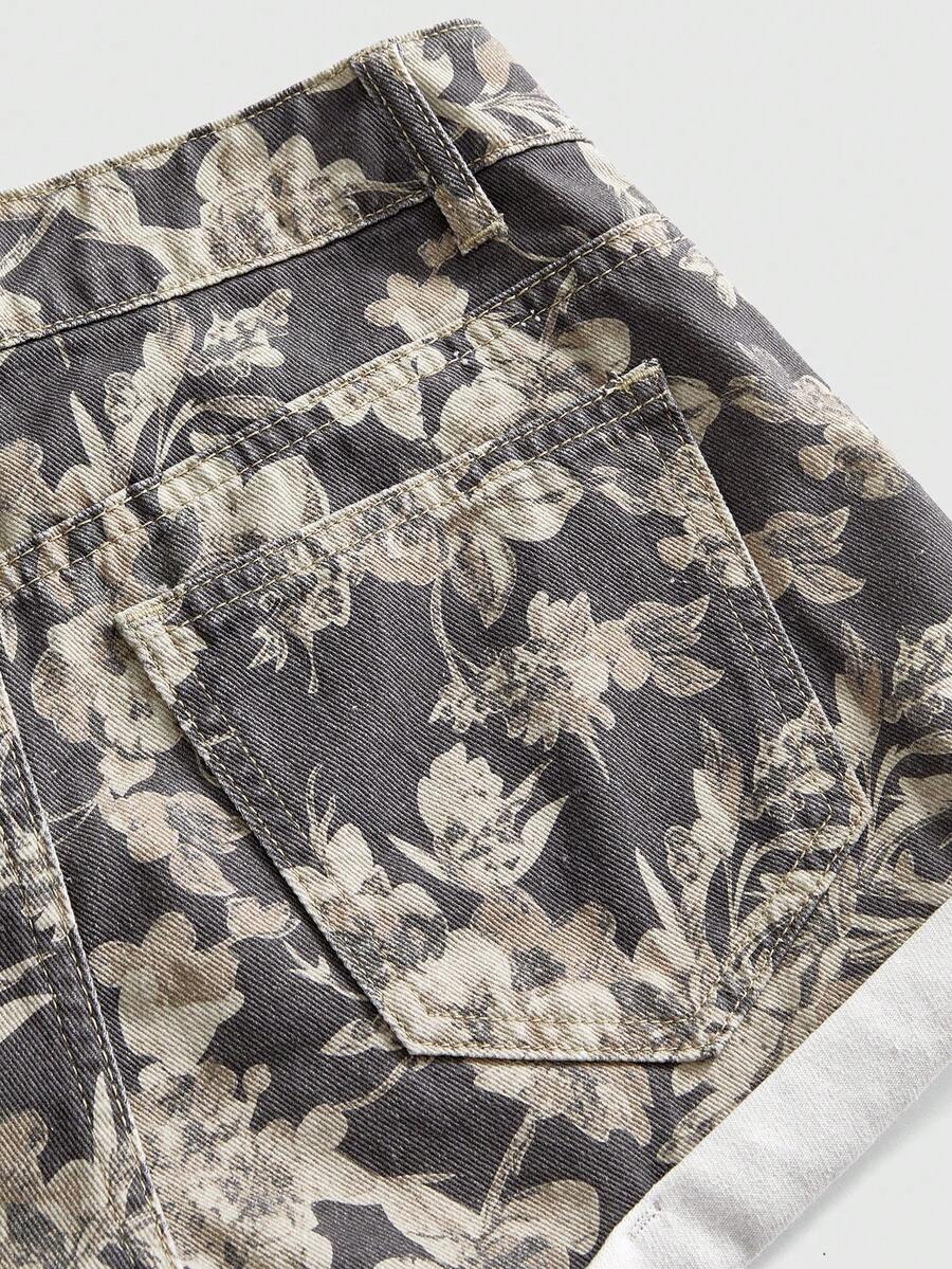 Women Denim Shorts With Floral - Denim Shorts Women review and price