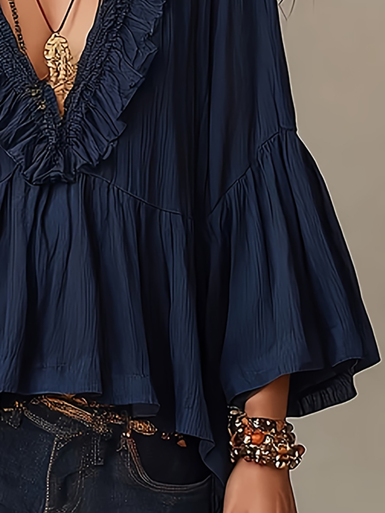Women's Crinkle Gauze Chiffon  - Wrap Blouse Chiffon review and price