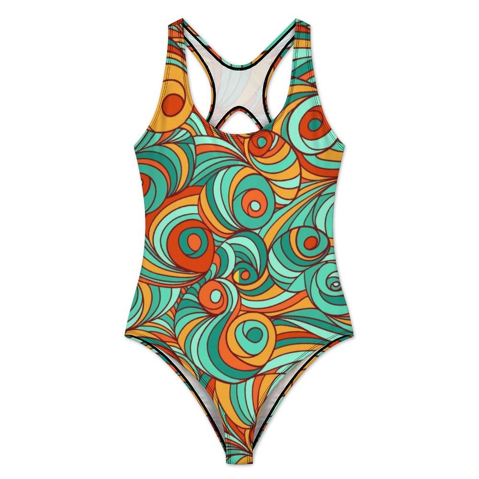 Swirling Retro 70S Swimsuit Se - Women'S Fashion In The 70S review and price
