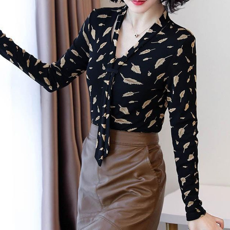 Spring gauze top female long-s - Wrap Blouse Chiffon review and price