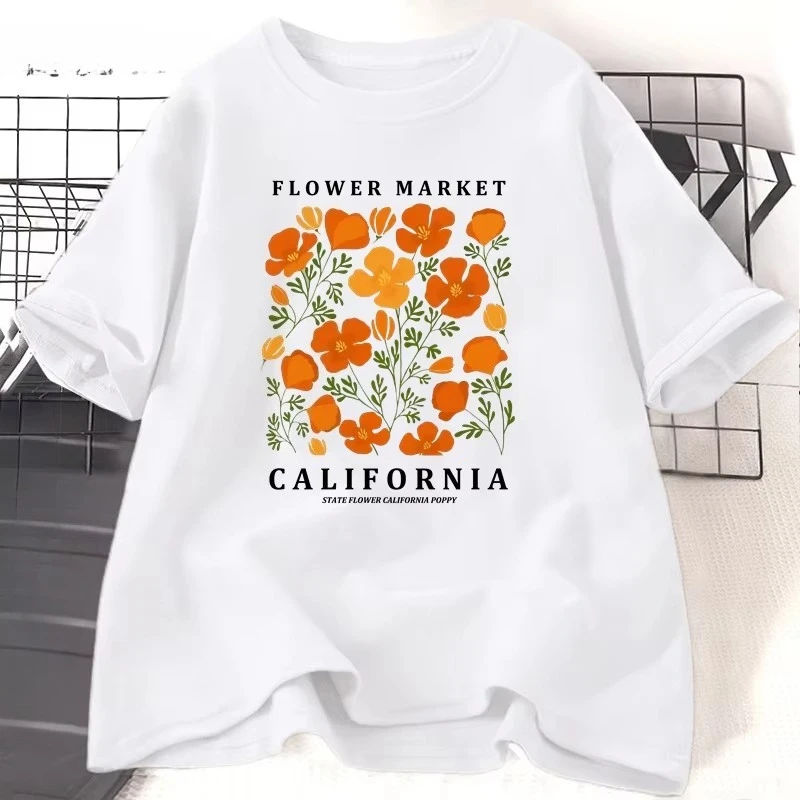 Flower Market California T Shi - Women'S Fashion Market Size review and price