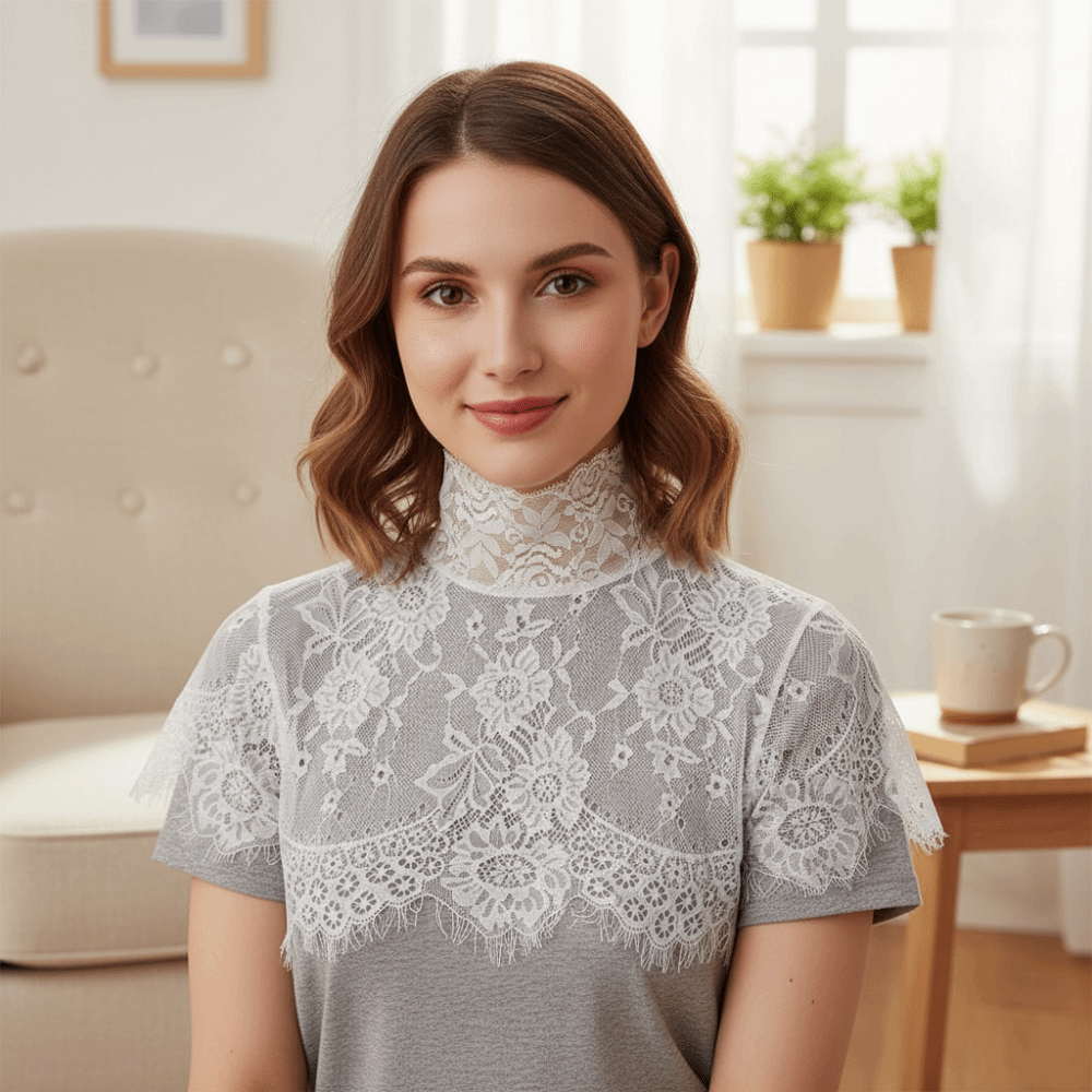 Shawl Wrap Detachable Fake Col - Wrap Blouse Chiffon review and price