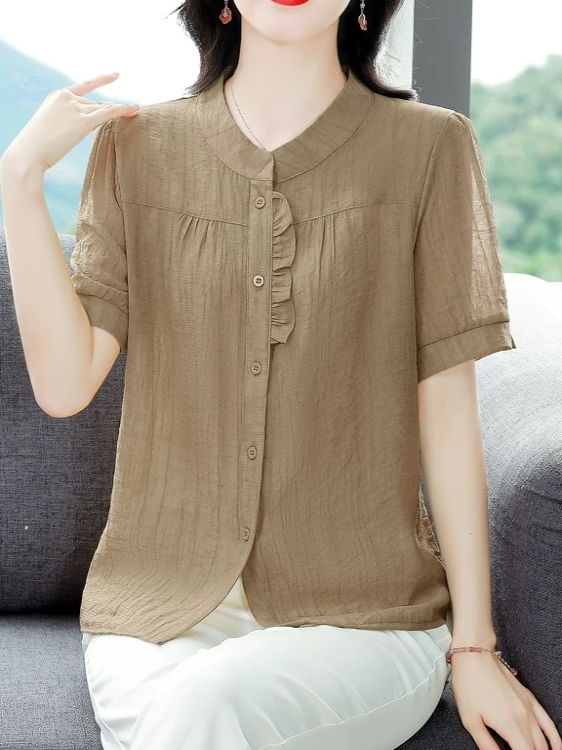 Fashionable Ice Silk Pleated C - Women Fashion Over 40 review and price