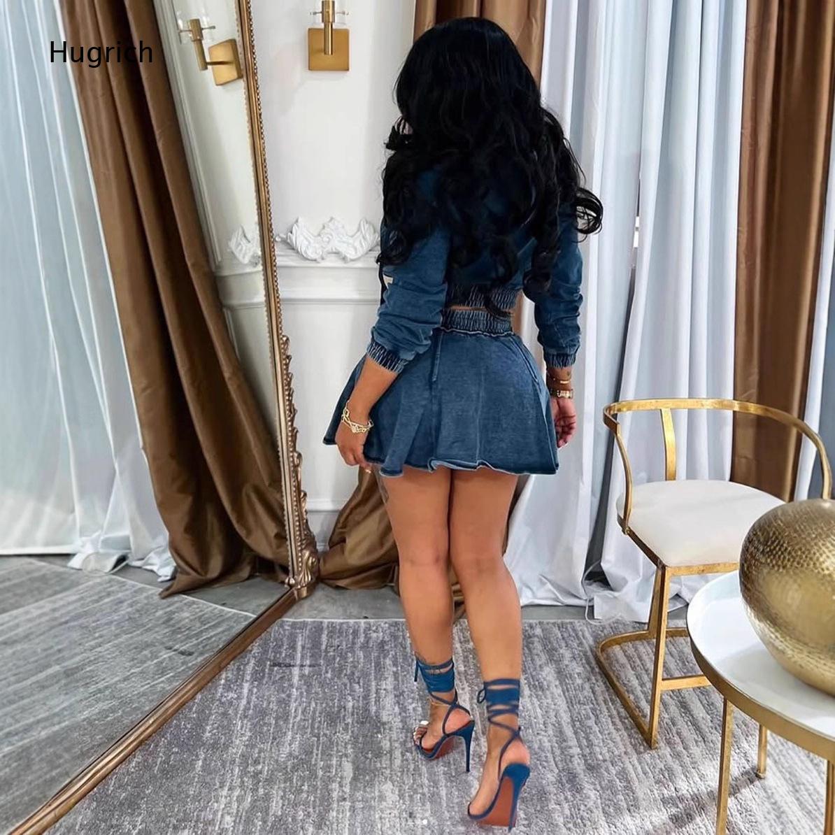 Hooded Long Sleeve Skort Rompe - Denim Shorts Women review and price