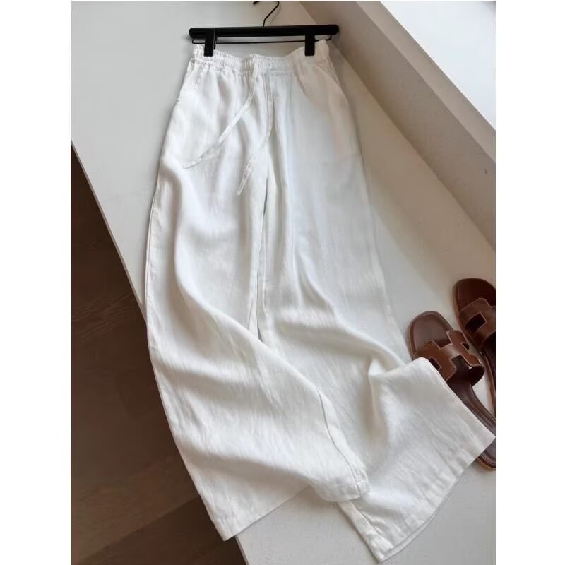 Korean White Cotton Linen Wide - Wide Leg Palazzo Pants review and price
