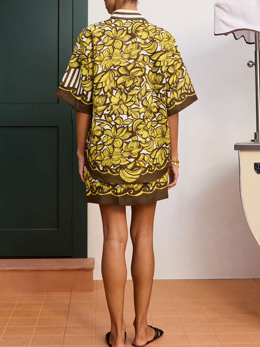 VGH Floral Print Two Piece Set - Printed Wrap Skirt review and price