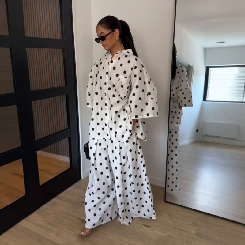 2026 Autumn Fashion Polka Dot  - Wide Leg Palazzo Pants review and price