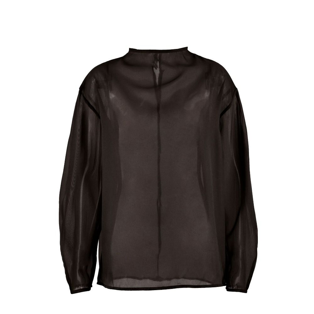 Chic Long Sleeve Mesh Blouse H - Wrap Blouse Chiffon review and price