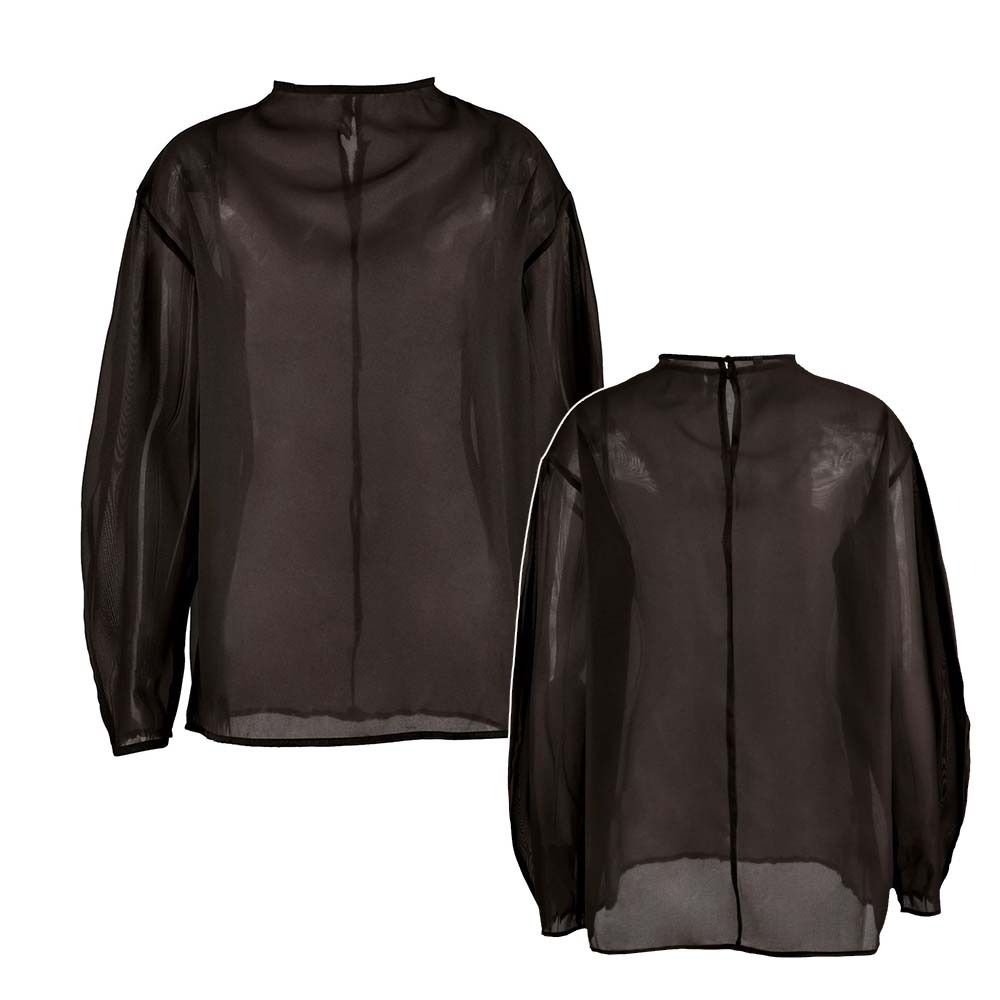 Chic Long Sleeve Mesh Blouse H - Wrap Blouse Chiffon review and price