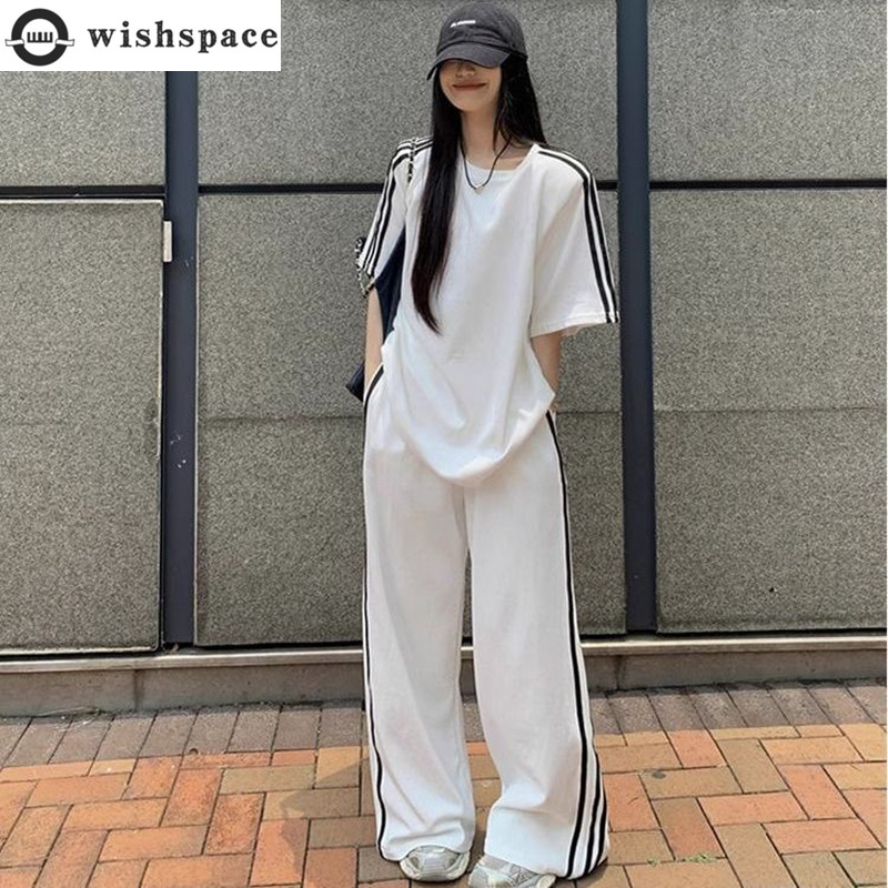 Spring/Summer Loose Casual Set - Wide Leg Palazzo Pants review and price