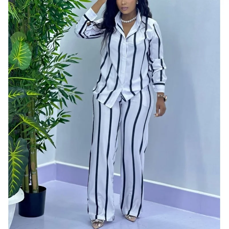 African Fashion Stripe Two Pie - Wide Leg Palazzo Pants review and price