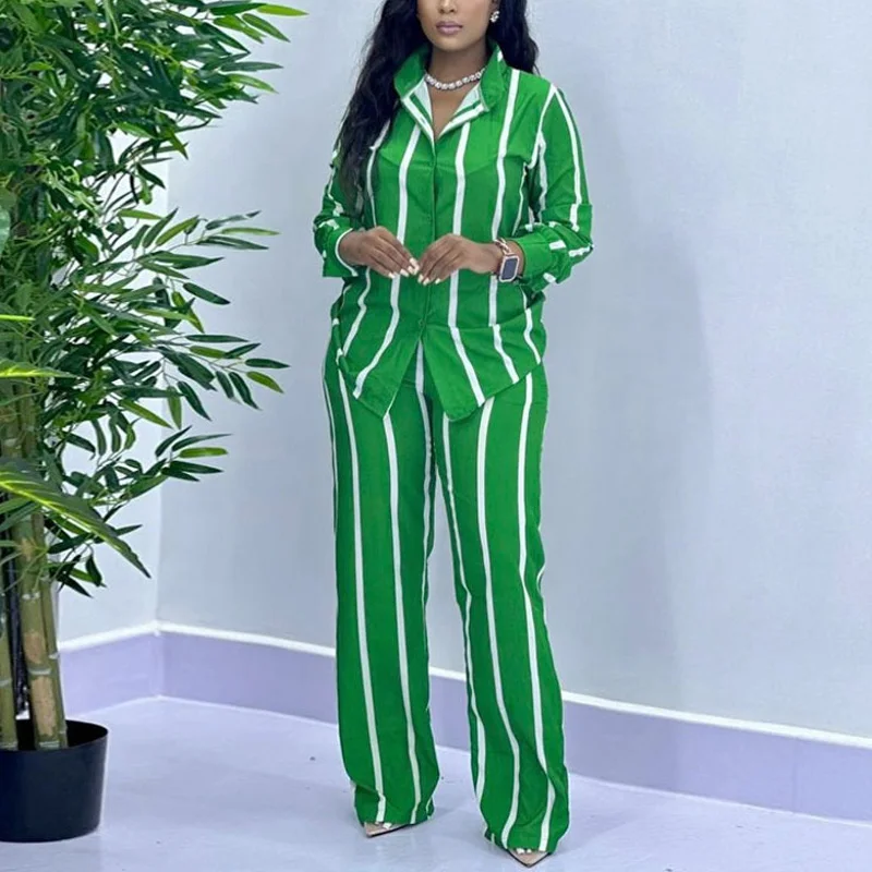 African Fashion Stripe Two Pie - Wide Leg Palazzo Pants review and price