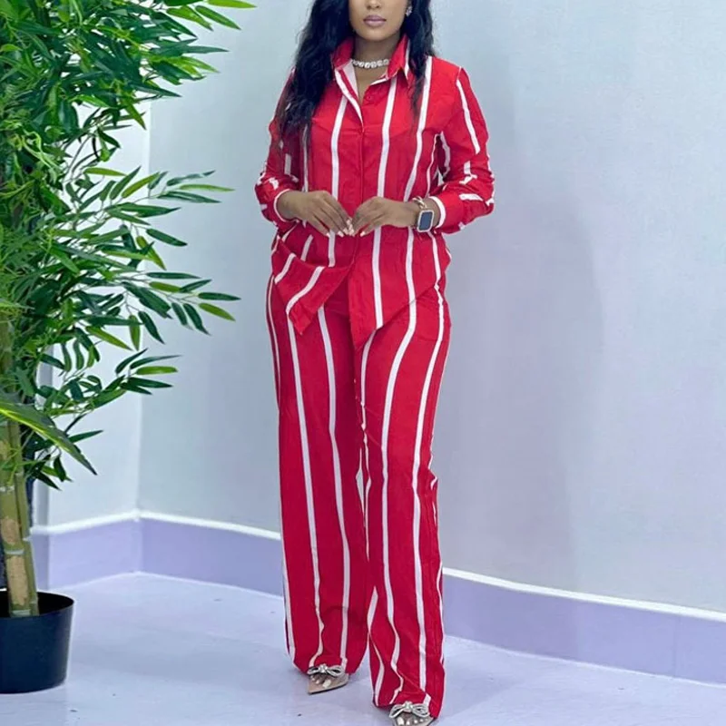 African Fashion Stripe Two Pie - Wide Leg Palazzo Pants review and price