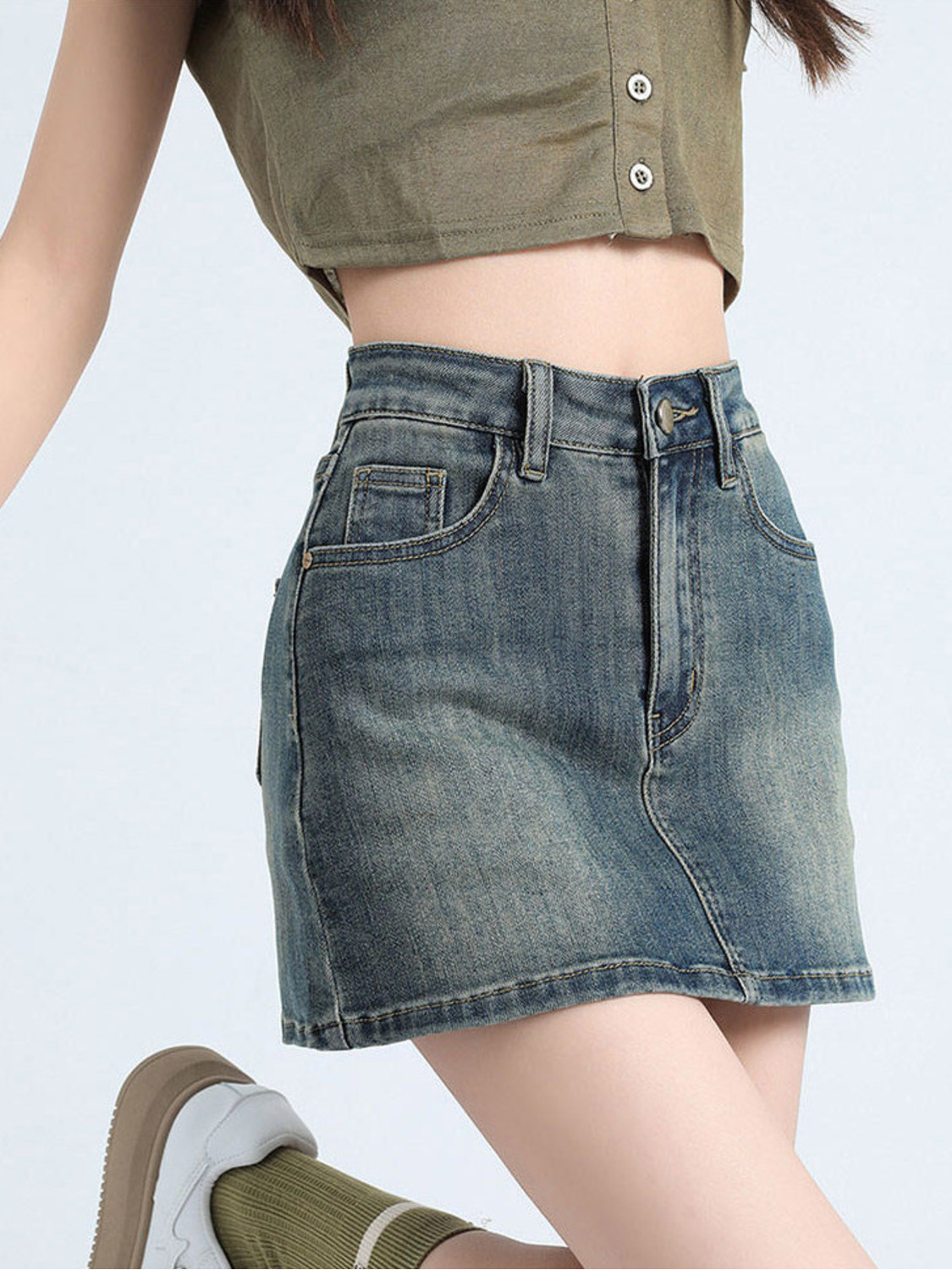 Women's Vintage Washed Denim S - Denim Shorts Women review and price